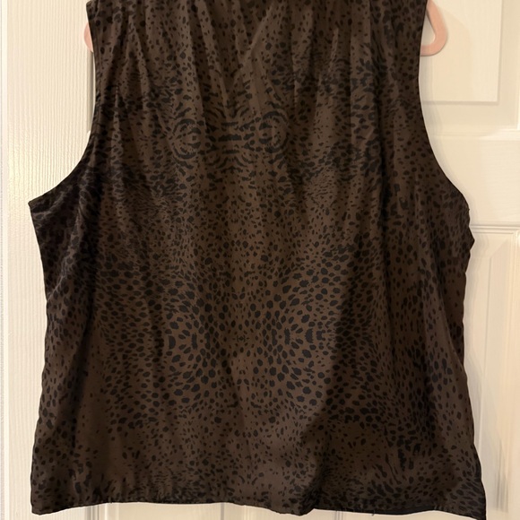 Haley Brown Animal Print Reversible Vest - Picture 3 of 6